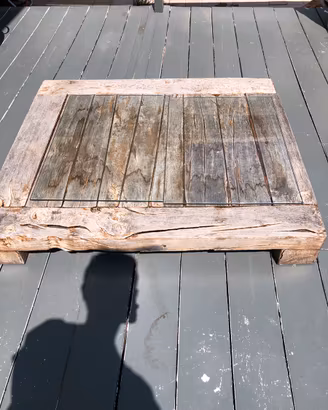 Tavolo basso legno grezzo