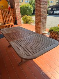 Tavolo da giardino in legno balau