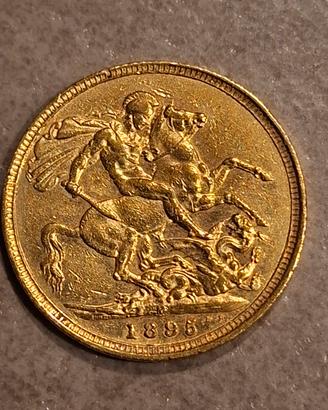 Sterlina oro 1896 Regina Vittoria