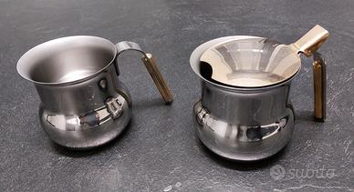 N.2 bricco, acciaio inox