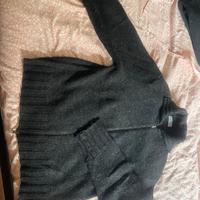 maglione zip antracite