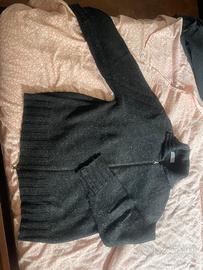maglione zip antracite