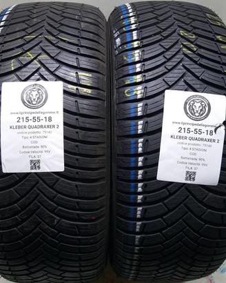 2 GOMME 215 55 18 KLEBER A75140