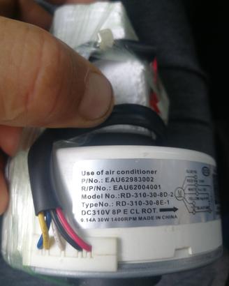 EAU62983002 motiventilatore condizionatore lg