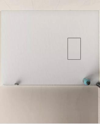 Piatto doccia 100x80cm ultraslim riducibile bianco