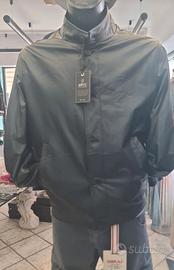 giacca ecopelle nera 54 adhoc