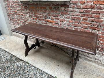Tavolo Fratino legno ferro classico noce