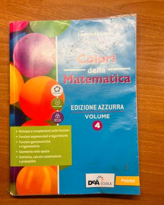 Libro Colori della Matematica edizione azzura 4 vo