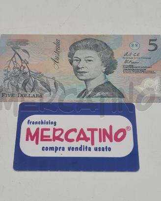 BANCONOTA AUSTRALIA 5 DOLLARI 1992 POLIMERO