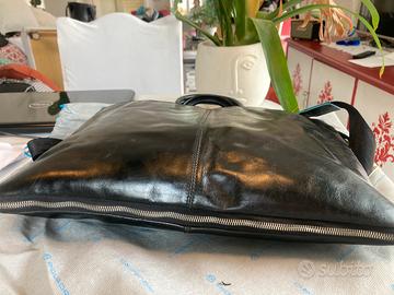 Piquadro borsa porta pc nero pelle blue square