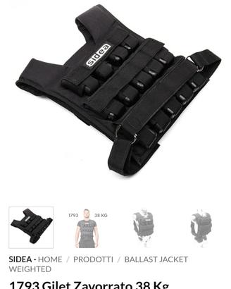 Giubbotto zavorrato idea 38kg