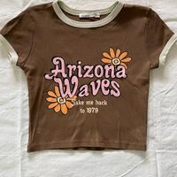 PULL&BEAR - Maglietta maniche corte donna marrone