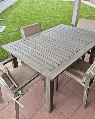 Tavolo e sedie per esterno da giardino
