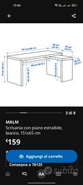 Scrivania malm Ikea