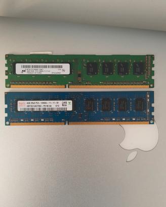 2 X 4GB RAM DDR3 1600mhz