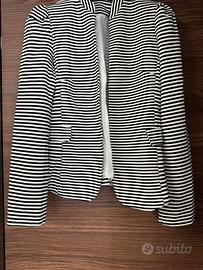 Blazer Giacca Donna a Righe Orizzontali