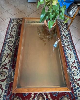 Tavolino espositore in legno