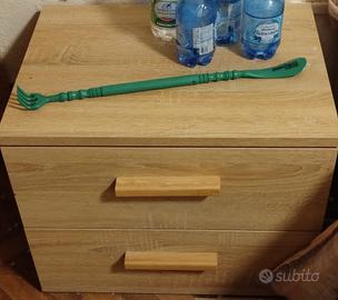 2 comodini rovere per camera da letto 