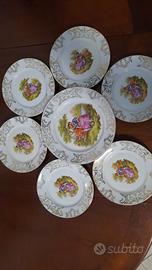 Set inglese da dolce Crown Bavaria con oro