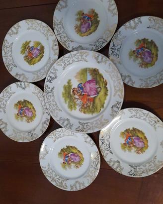 Set inglese da dolce Crown Bavaria con oro