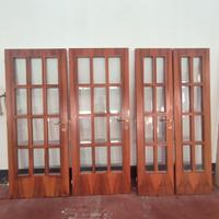 Set 3 Porte Interne in Legno e Vetro all'Inglese