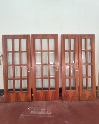 Set 3 Porte Interne in Legno e Vetro all'Inglese