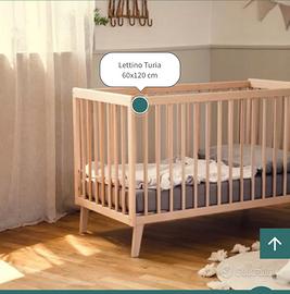 Culla per neonati in legno con materasso incluso