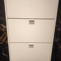 Scarpiera slim bianca