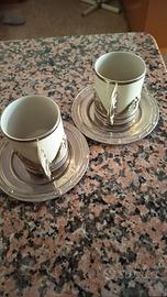 tazzine da caffè vintage in argento 