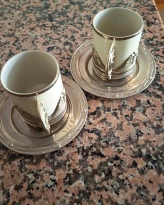 tazzine da caffè vintage in argento 