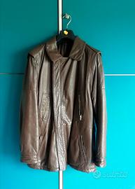Giacca uomo in pelle marrone, Madrin Italy