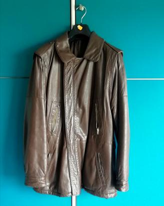 Giacca uomo in pelle marrone, Madrin Italy
