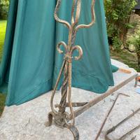 ALARE PER CAMINETTO IN FERRO BATTUTO CON ACCESSORI