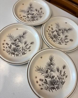 4 piatti piani Pinewood by Grindley made England