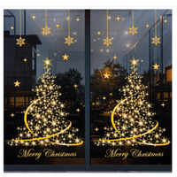 Vetrofanie natalizie per finestre 106 pezzi albero