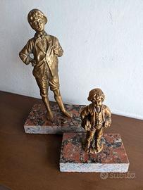 Coppia di statue in bronzo 