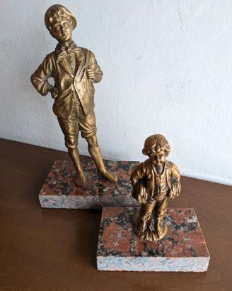 Coppia di statue in bronzo 