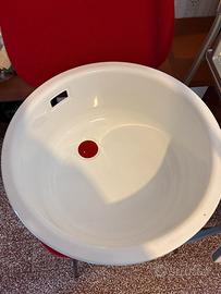 Lavello circolare bianco (nuovo)