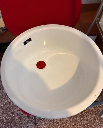 Lavello circolare bianco (nuovo)
