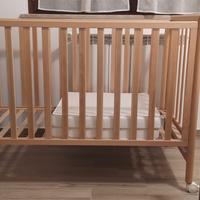 Lettino neonato in legno massello