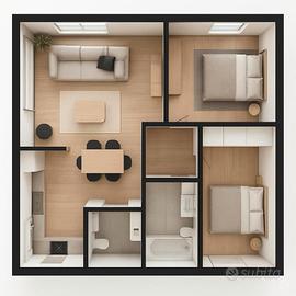 TRILOCALE- SAFFI- libero subito