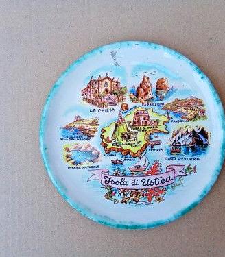 Piatto in ceramica Isola di USTICA