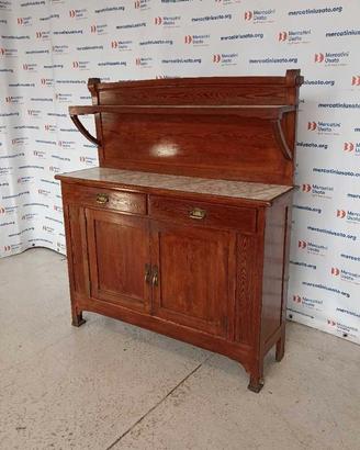Credenza con piattaia stile Liberty