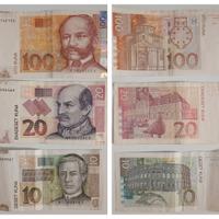 Lotto di 3 banconote Croazia 