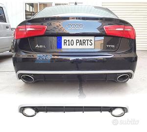 DIFFUSORE AUDI A6 4G 11-14 LOOK RS + TERMINALI DI 