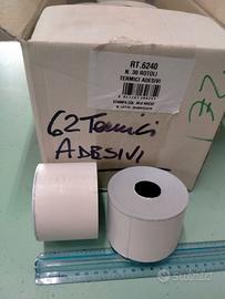 25  Rotoli termici adesivi, 57x40x25mm,
