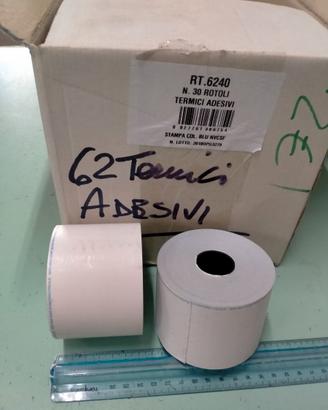 25  Rotoli termici adesivi, 57x40x25mm,