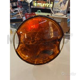 VASSOIO TONDO METACRILICATO EFFETTO GUSCIO TARTARU