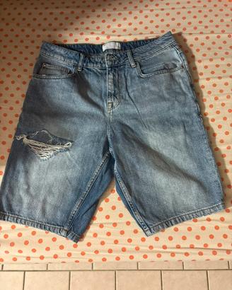 Jeans corti strappati uomo