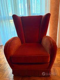 2 Poltrone lounge danese in velluto